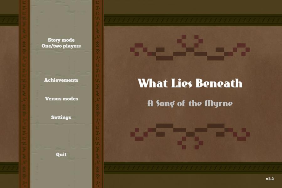 Song of the Myrne: What Lies Beneath Title Screen